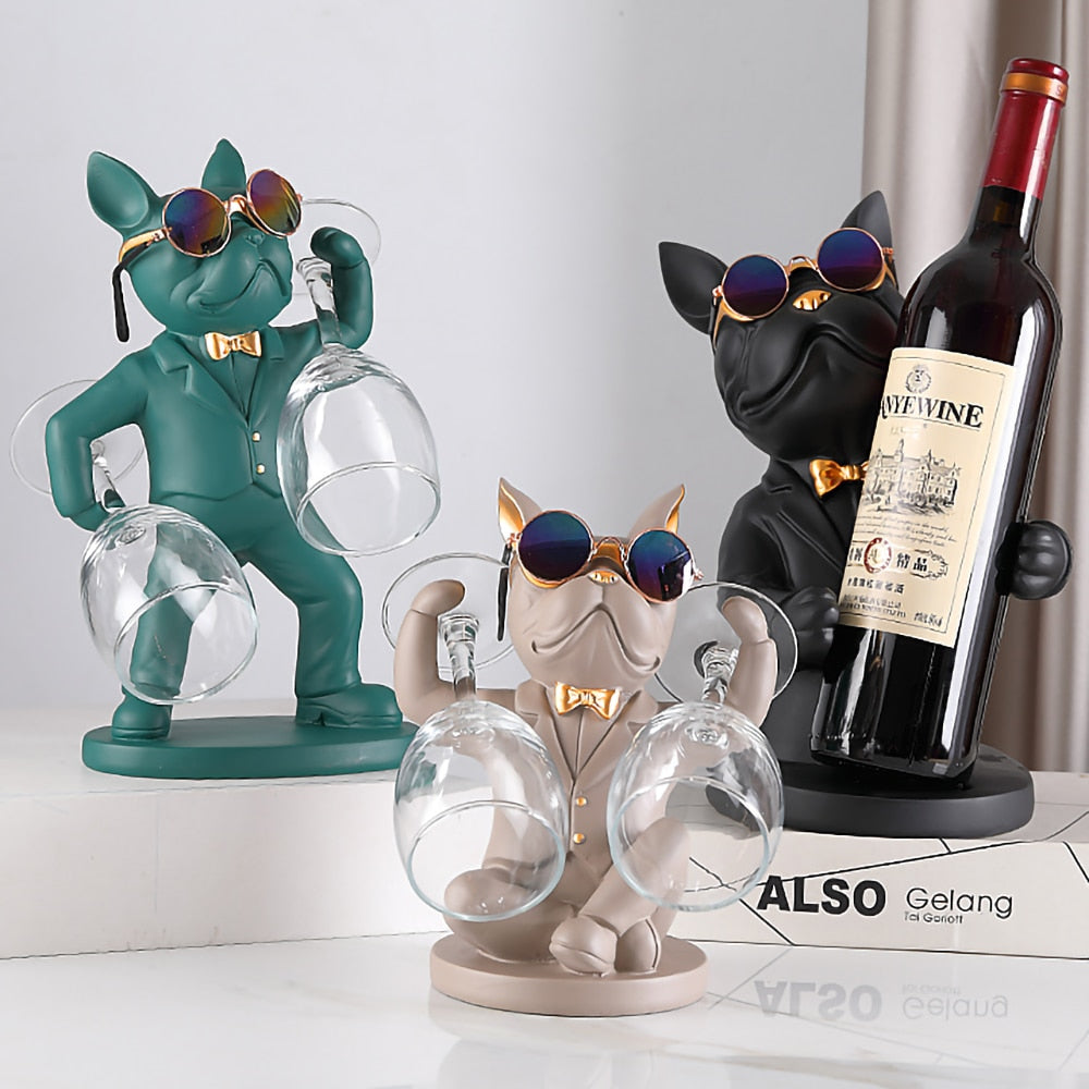 Bulldog Animal Figurines,Cup Holder,Table Ornaments,Dog Model Statue,Sculpture Home Decoration Accessories,Living Room Decor