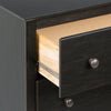 Sonoma Black 5-Drawer Chest with solid metal knobs