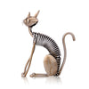 Tooarts Metal Figurine Iron Art Decoration Cat Shape Handicraft Crafting Figurine Art Decoration Modern Home Decoration Ornament