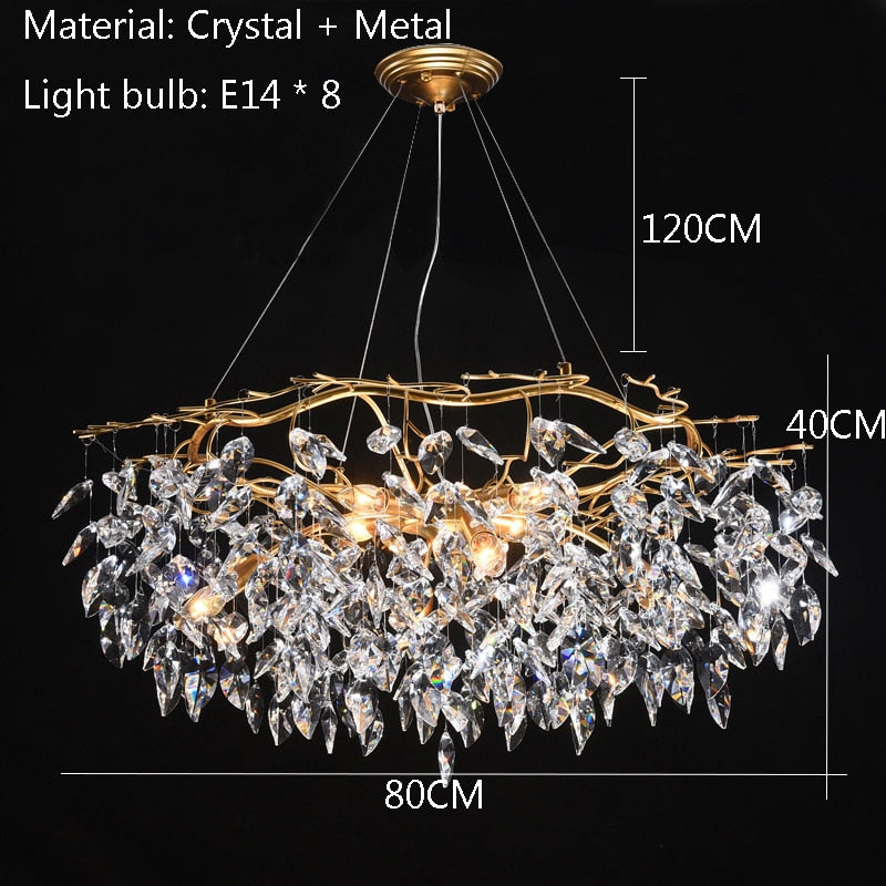 Nordic Luxury Gold Crystal Chandelier Lighting Modern Large Lustre Hanging Lamp for Living Room Hotel Hall Art Decor Lighting DSers Fulfillment