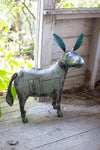 Handcrafted Reclaimed Recycled Metal Donkey Sculpture