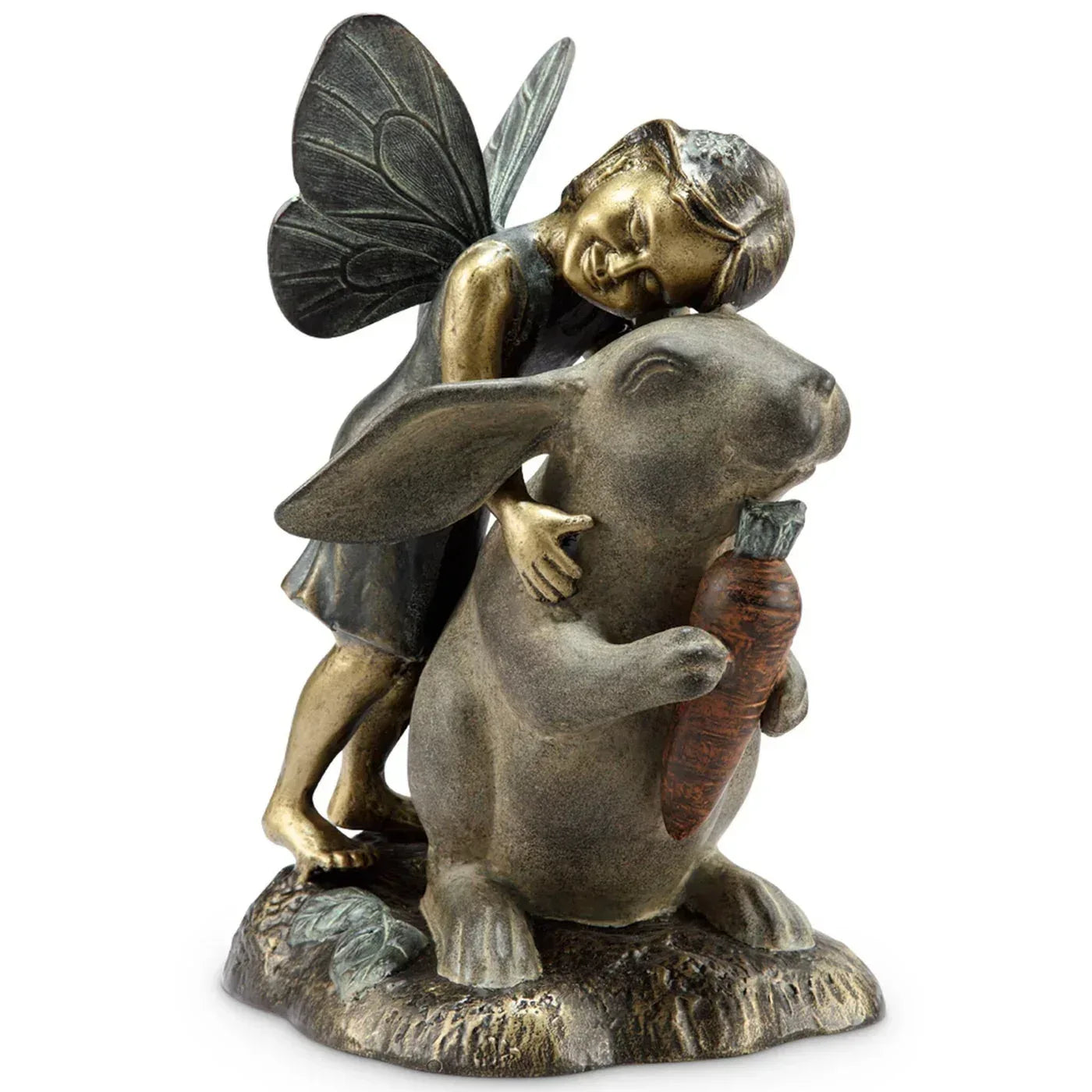 Happiness Garden Sculpture - Fairy and Rabbit - Gifts for You 'n Me
