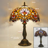 Tiffany Style Dragon Tail Red Baroque Dia 12" Stained Glass Table Reading Lamp for bedroom living room