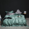Liv-Esthete Dark Green 100% Silk Bedding Set Healthy Pure Silk Luxury Queen King Duvet Cover Flat Sheet Pillowcase Bed Linen Set