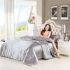 100% Simulation silk bedding set Home Textile King size bed set bed clothes duvet cover flat sheet pillowcases Wholesale