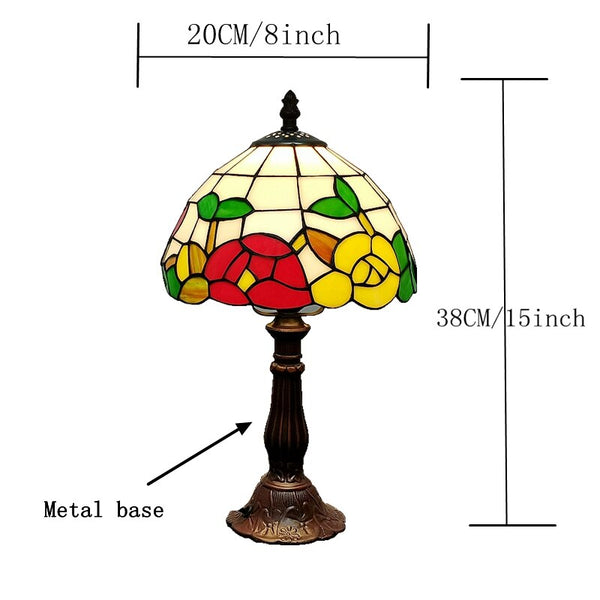 Nordic Sunflowers Pastoral Retro Desk Lamp Tiffany Glass Wedding Gifts Lighting Bedroom Bedside Reading Light Personality