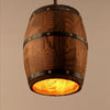 Ceiling Barrel Lamp Wood Wine Barrel Hanging Fixture Pendant Lighting Suitable For Bar Cafe Lights Atomasphere Restaurant Lamp
