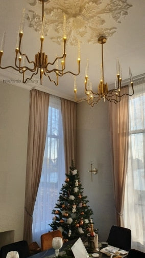 2022 Modern Luxury Light LED Crystal Chandelier Tree Branch Wedding Decoration Lamp For Dining Room Bedroom Winfordo IN STOCK