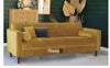 Velvet Sofa With Two Bolster Pillows By Kalalou
