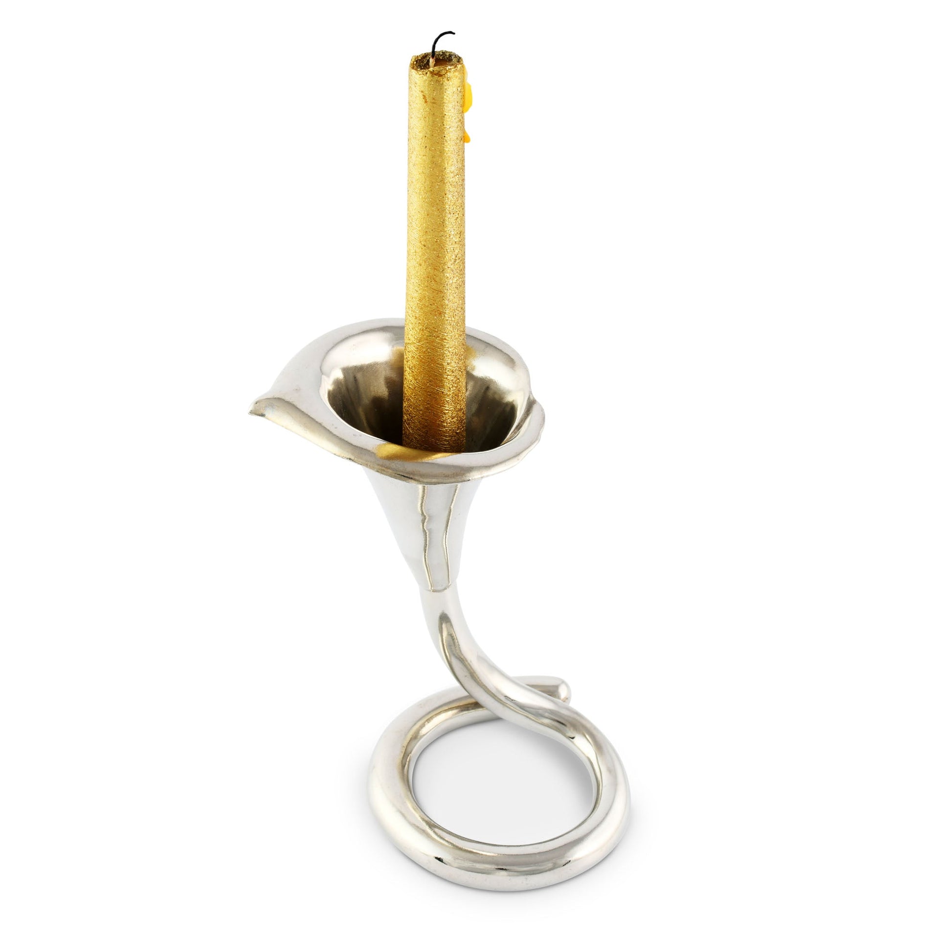 Pewter Lily Candlestick