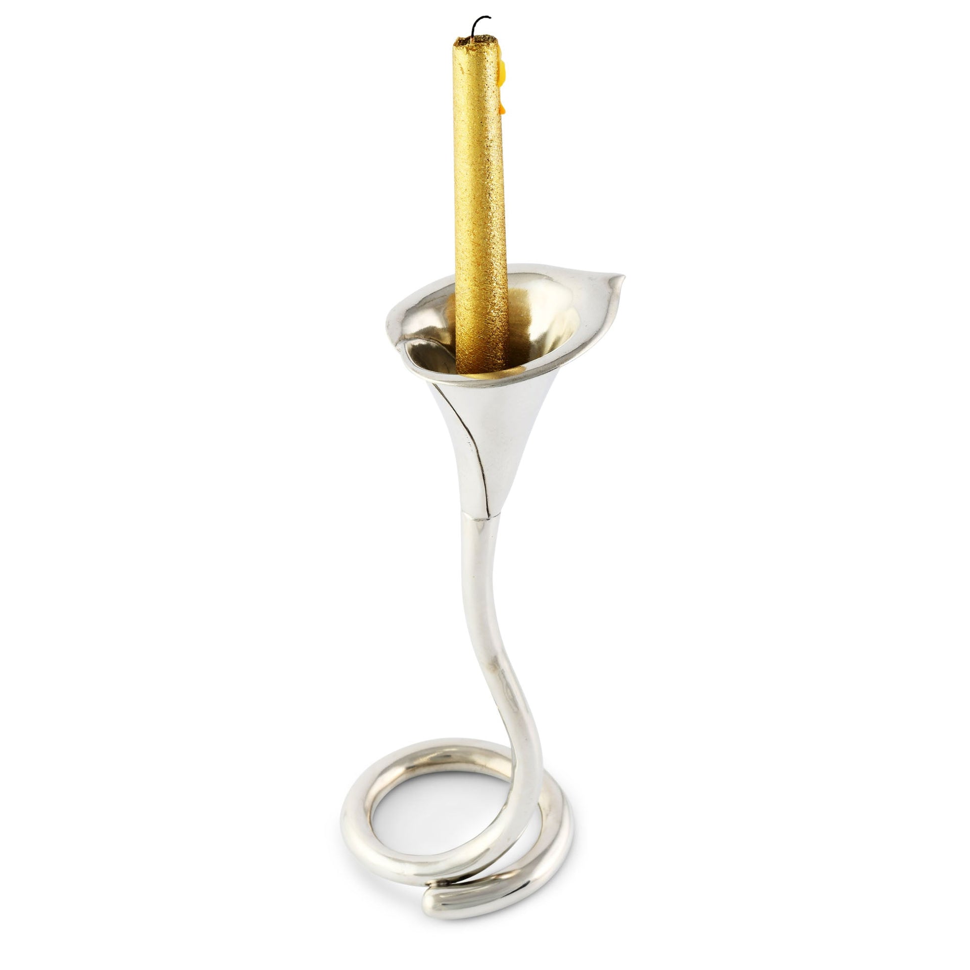 Pewter Lily Candlestick