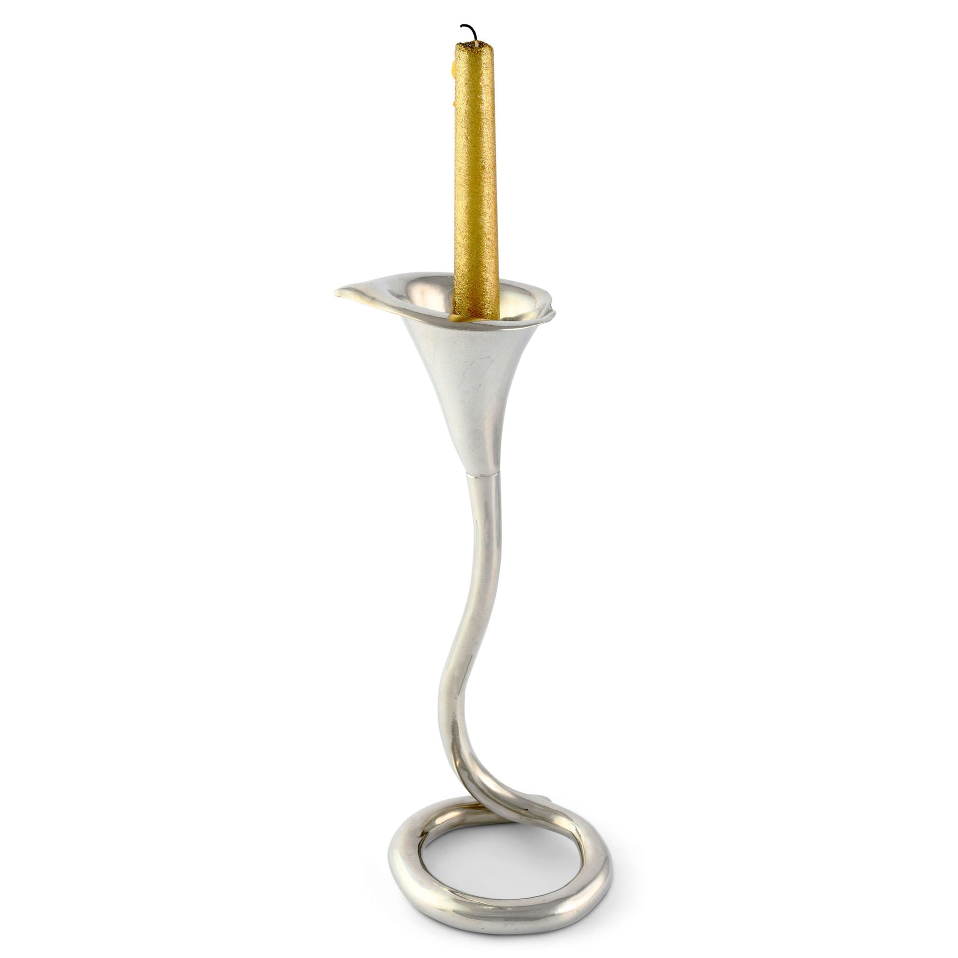 Pewter Lily Candlestick