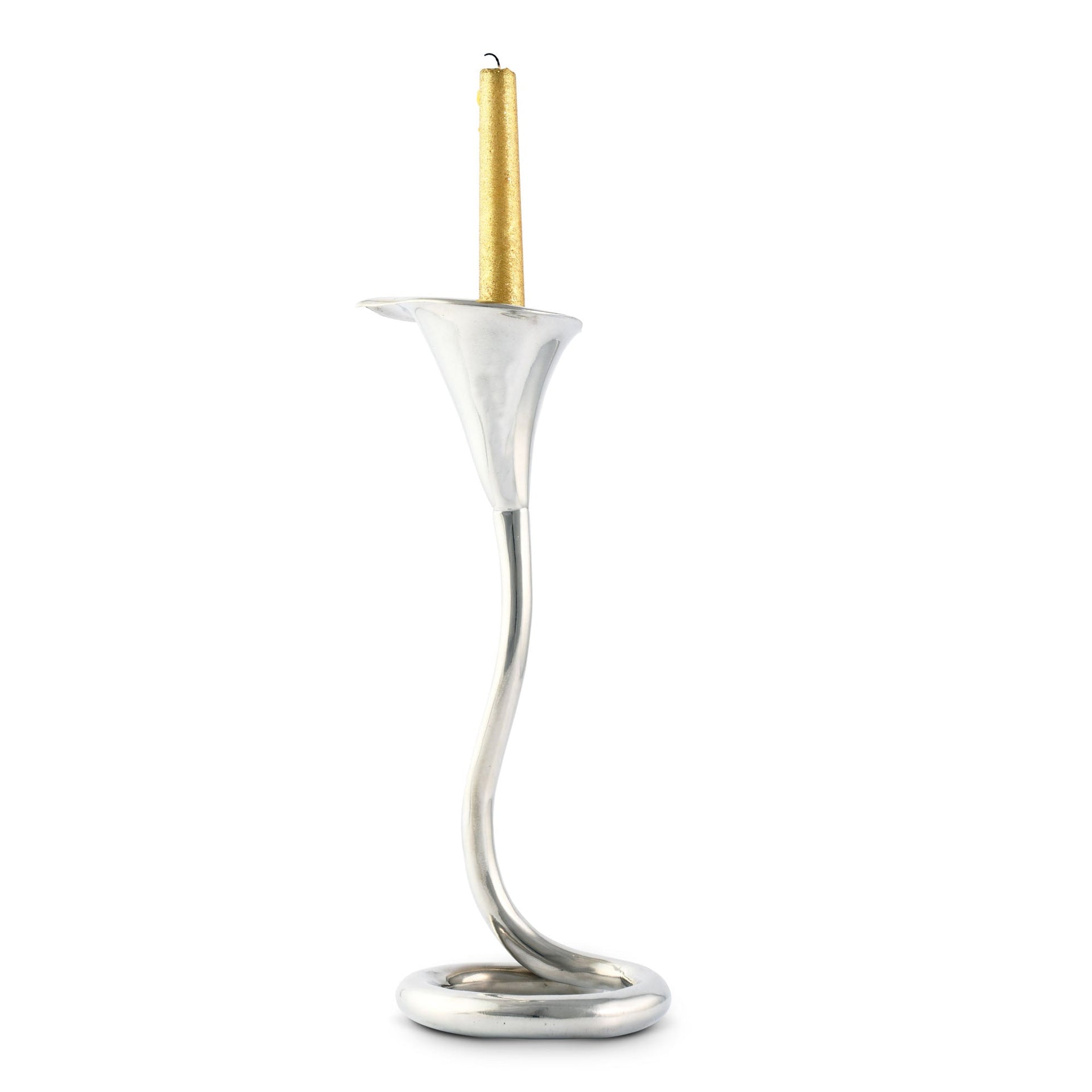 Pewter Lily Candlestick