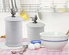 SONG BIRD STONEWARE CANISTER - TALL