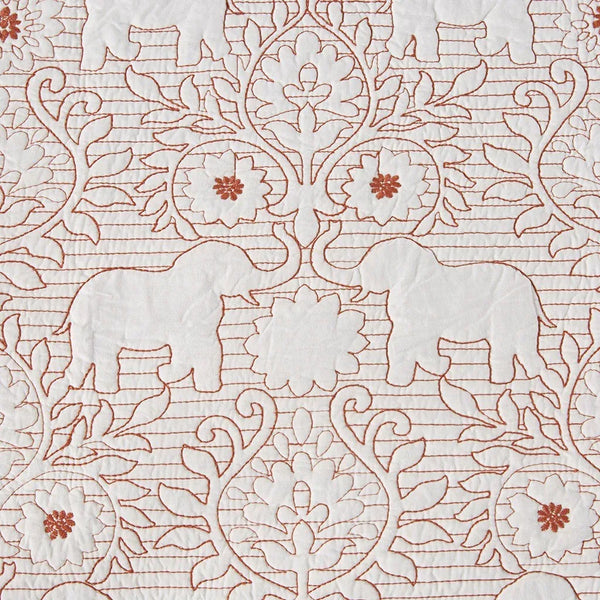 Kandula 3 Piece Reversible Cotton Quilt Set in Coral - Gifts for You 'n Me