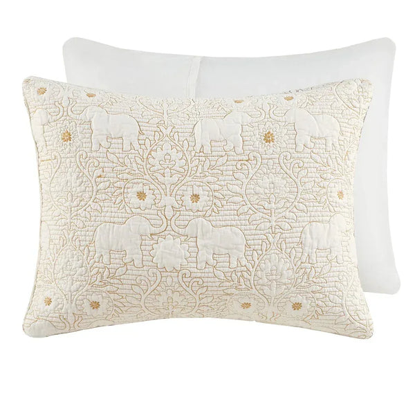 Kandula 3 Piece Reversible Cotton Quilt Set in Yellow - Gifts for You 'n Me