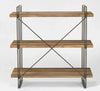 Large 3-Metal and Wood Bookcase and Display Unit