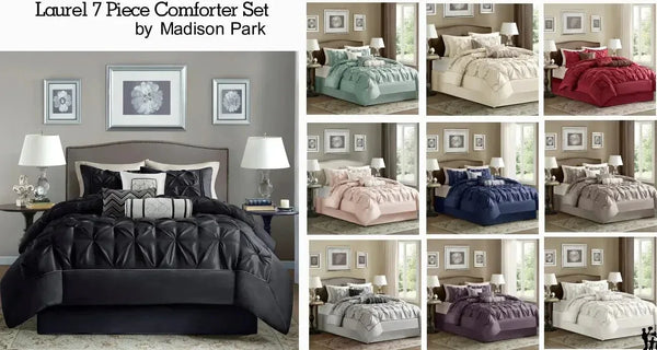 Laurel 7 Piece Tufted Comforter Set by Madison Park - Gifts for You 'n Me
