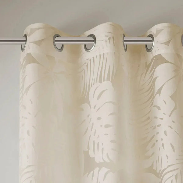 Leilani Palm Leaf Burnout Window Sheer - Gifts for You 'n Me