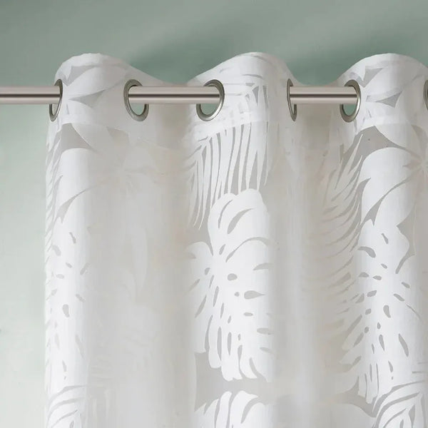 Leilani Palm Leaf Burnout Window Sheer - Gifts for You 'n Me