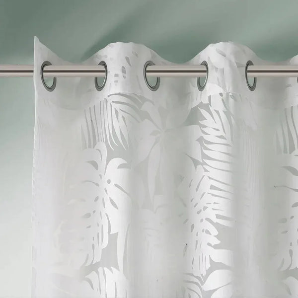 Leilani Palm Leaf Burnout Window Sheer - Gifts for You 'n Me