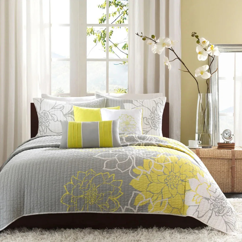Lola 6 Piece Reversible Cotton Printed Coverlet Set - Gifts for You 'n Me