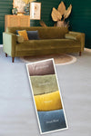 Velvet Sofa With Two Bolster Pillows By Kalalou