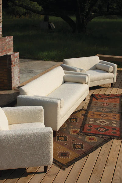 Pearl Upholstry Boucle Sofa
