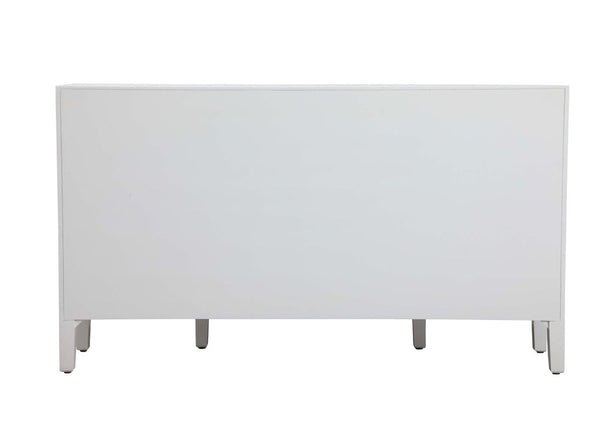 60 inch Mirrored Credenza in White