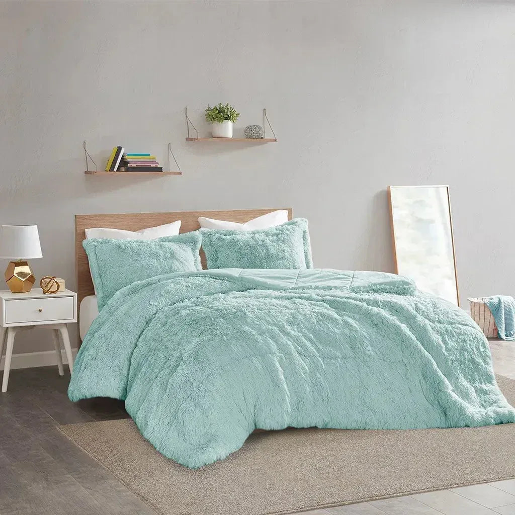 Malea Shaggy Faux Fur Comforter Mini Set by Intelligent Design - Gifts for You 'n Me