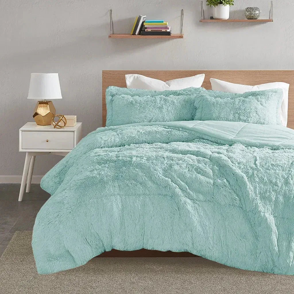 Malea Shaggy Faux Fur Comforter Mini Set by Intelligent Design - Gifts for You 'n Me
