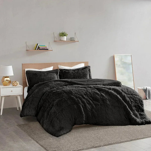 Malea Shaggy Faux Fur Comforter Mini Set by Intelligent Design - Gifts for You 'n Me