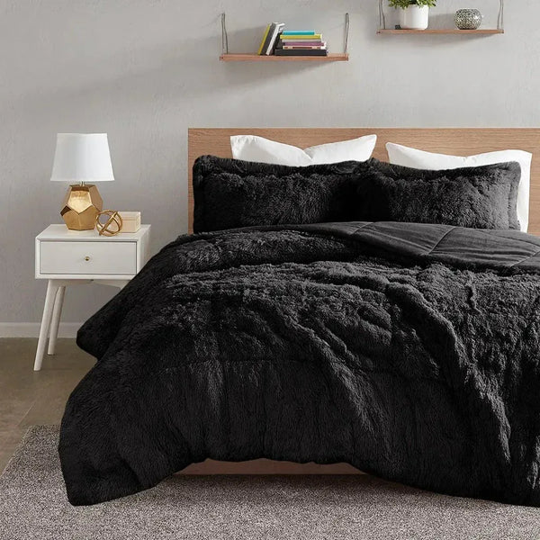 Malea Shaggy Faux Fur Comforter Mini Set by Intelligent Design - Gifts for You 'n Me