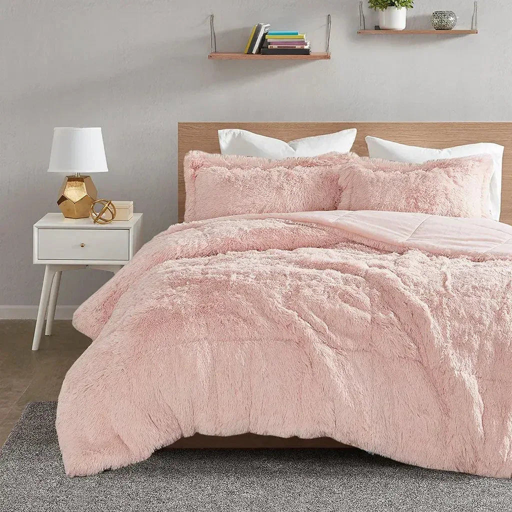 Malea Shaggy Faux Fur Comforter Mini Set by Intelligent Design - Gifts for You 'n Me