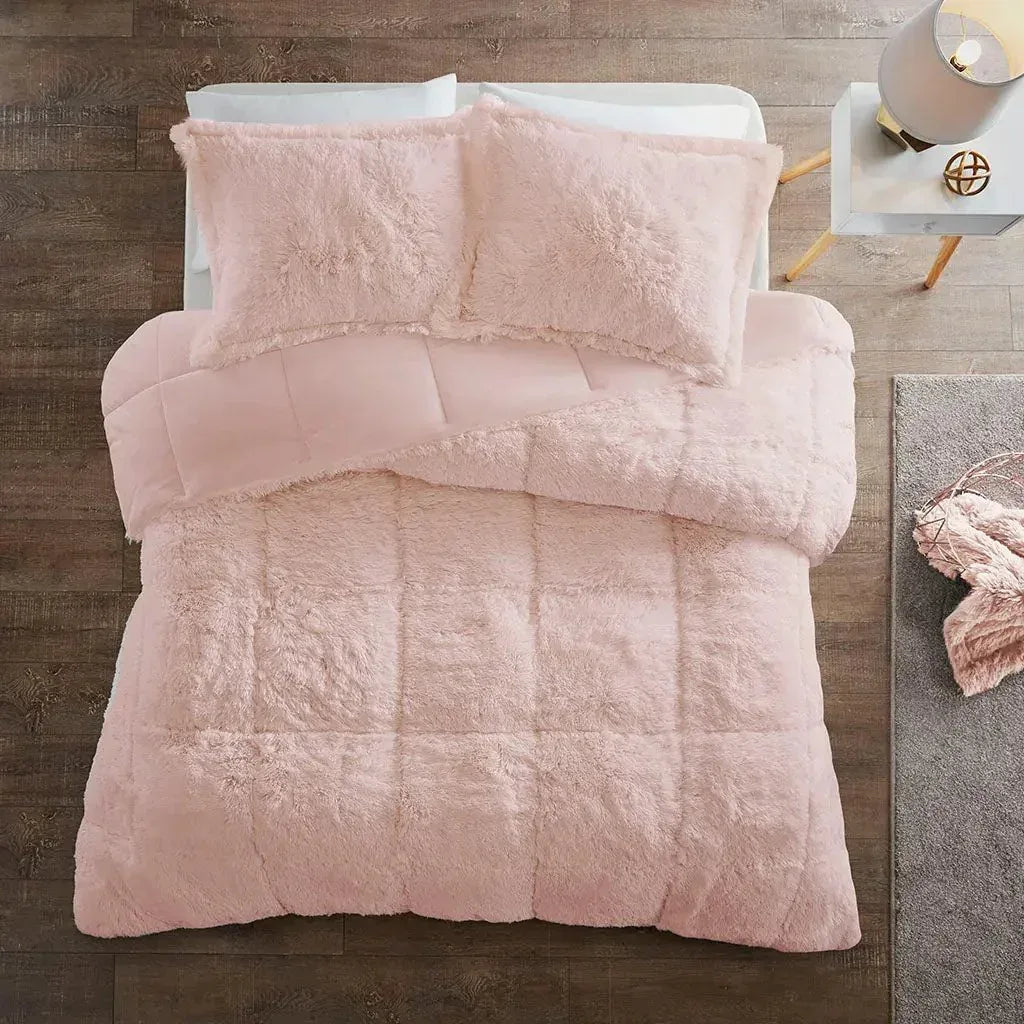 Malea Shaggy Faux Fur Comforter Mini Set by Intelligent Design - Gifts for You 'n Me
