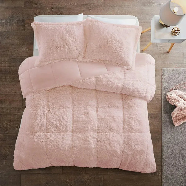 Malea Shaggy Faux Fur Comforter Mini Set by Intelligent Design - Gifts for You 'n Me