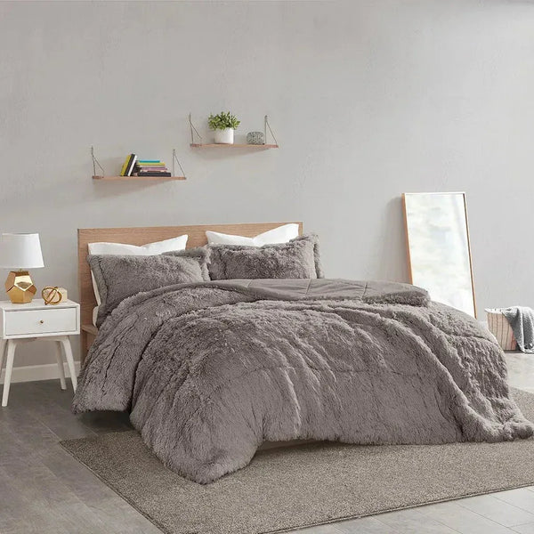 Malea Shaggy Faux Fur Comforter Mini Set by Intelligent Design - Gifts for You 'n Me