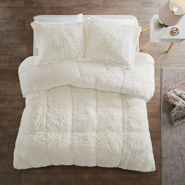 Malea Shaggy Faux Fur Comforter Mini Set by Intelligent Design - Gifts for You 'n Me