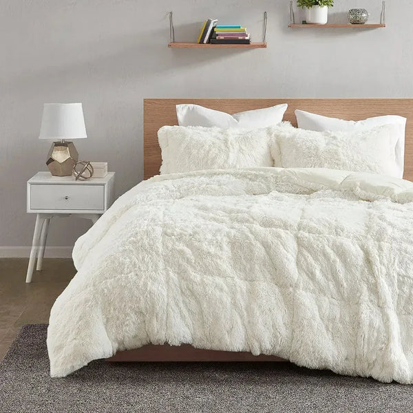 Malea Shaggy Faux Fur Comforter Mini Set by Intelligent Design - Gifts for You 'n Me