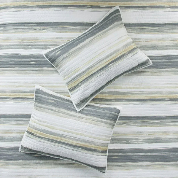Marina 6 Piece Quilted Microfiber Coverlet Set with Throw Pillows - Yellow - Gifts for You 'n Me