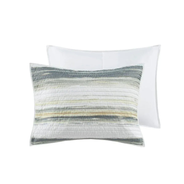 Marina 6 Piece Quilted Microfiber Coverlet Set with Throw Pillows - Yellow - Gifts for You 'n Me