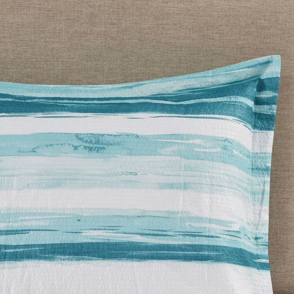 Marina 8 Piece Printed Seersucker Comforter and Coverlet Set Collection - Gifts for You 'n Me