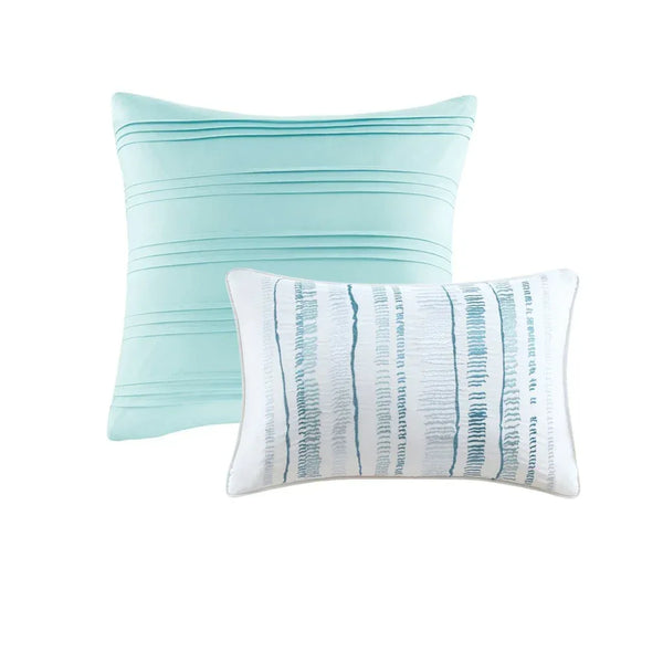 Marina 8 Piece Printed Seersucker Comforter and Coverlet Set Collection - Gifts for You 'n Me
