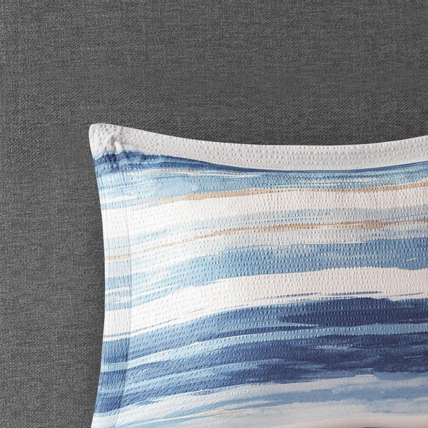 Marina 8 Piece Printed Seersucker Comforter and Coverlet Set Collection - Gifts for You 'n Me