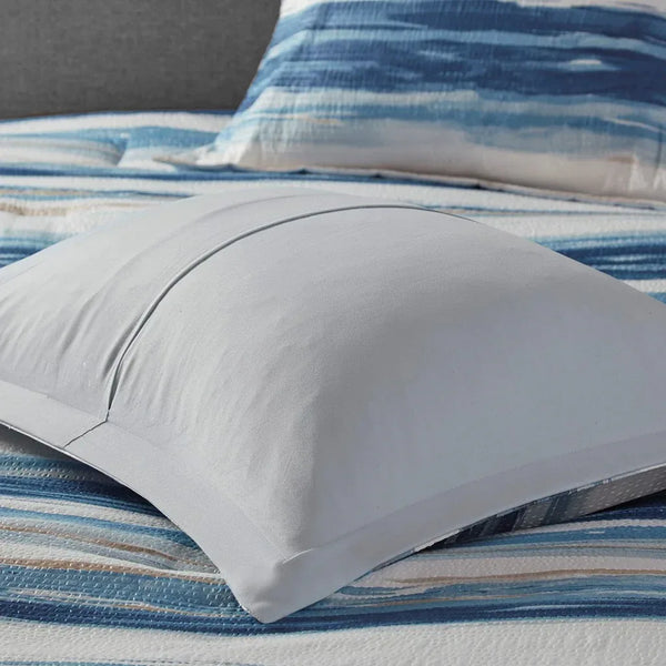 Marina 8 Piece Printed Seersucker Comforter and Coverlet Set Collection - Gifts for You 'n Me