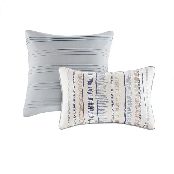 Marina 8 Piece Printed Seersucker Comforter and Coverlet Set Collection - Gifts for You 'n Me