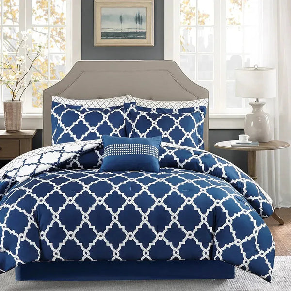 Merritt Reversible Comforter and Cotton Sheet Set by Madison Park Essentials - Gifts for You 'n Me