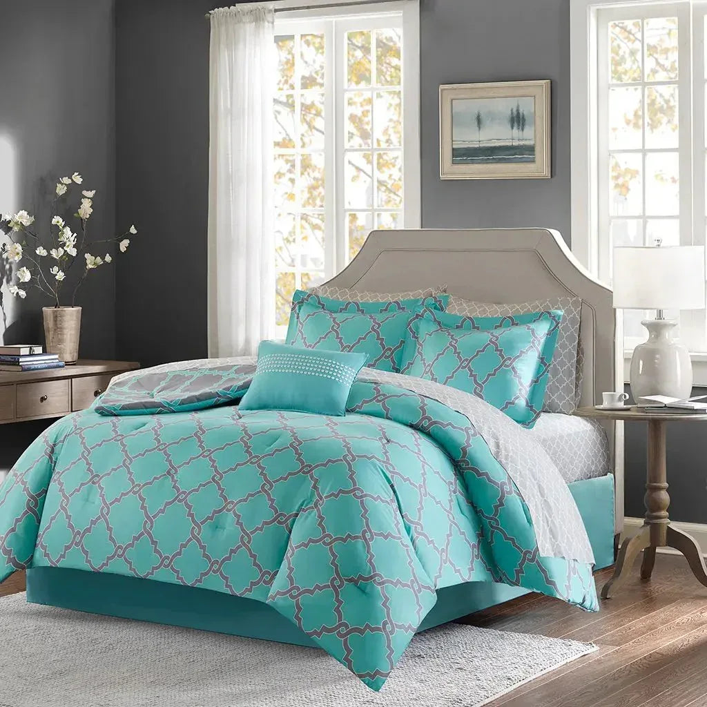 Merritt Reversible Comforter and Cotton Sheet Set by Madison Park Essentials - Gifts for You 'n Me