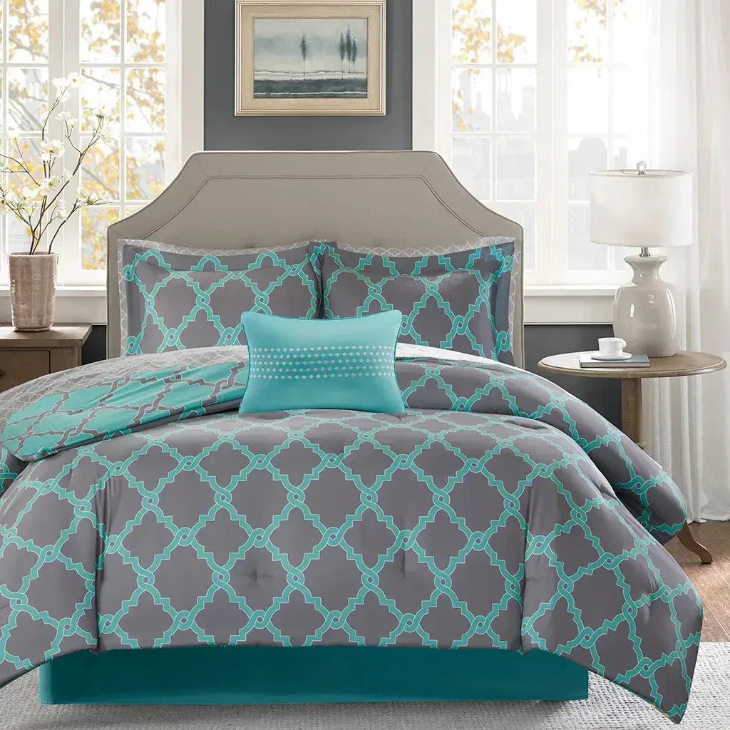 Merritt Reversible Comforter and Cotton Sheet Set by Madison Park Essentials - Gifts for You 'n Me