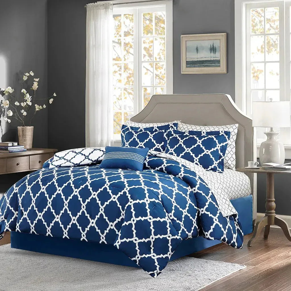 Merritt Reversible Comforter and Cotton Sheet Set by Madison Park Essentials - Gifts for You 'n Me